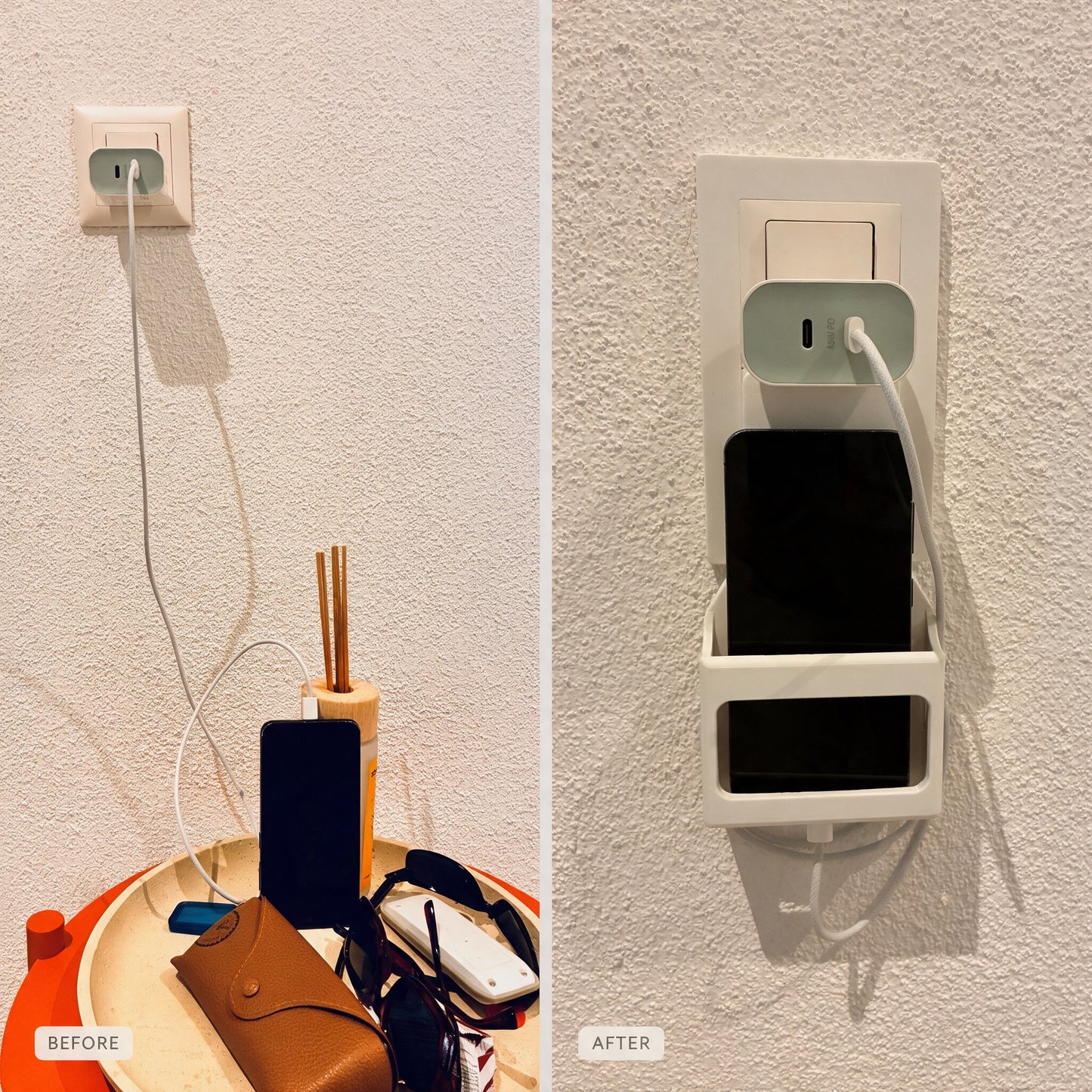 Mount One Phone Dock mit Samsung Galaxy Smartphone beim Laden